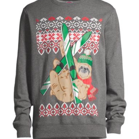Sloth N Ski Men's and Big Men's Graphic Sweatshirt - Picture 5 of 5